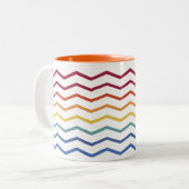 ジグモダングカラフルザグパターン2トーンコーヒーマグ ツートーンマグカップ (正面左)