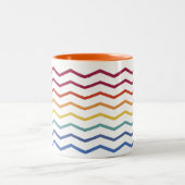 ジグモダングカラフルザグパターン2トーンコーヒーマグ ツートーンマグカップ (中央)