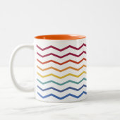 ジグモダングカラフルザグパターン2トーンコーヒーマグ ツートーンマグカップ (左)