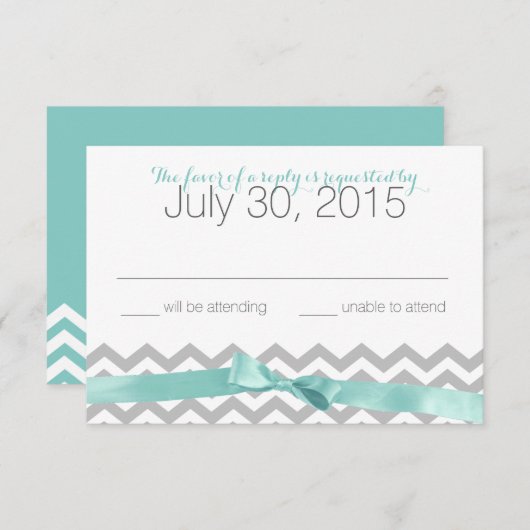 ジグモダングザグアクアおよびボウレスポンスカード 出欠カード (正面/裏面)