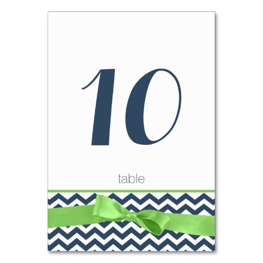 ジグモダングザグテーブルとライムボーテーブル番号カード テーブルナンバー (正面)