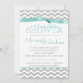 ジグモダンザグアクアウェディングシャワー 招待状 (正面)