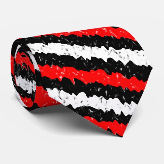 ジグリ斑点のある赤と白の対角パターン ネクタイ (ロール)