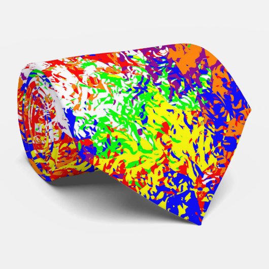 ジグル鮮やかトリップ(幻覚体験)のようなパターンネックタイ ネクタイ (ロール)