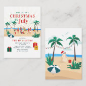 ジサクサのクリスマス　モダンファミリー　サマー パーティ ノートカード (正面/裏面)