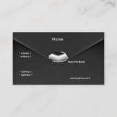 ジザゴブラックベルベフェイクットエンベロープスタイル 名刺 (裏面)