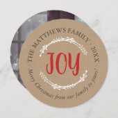 ジシンプルョイサークルホリデーフォトカード シーズンカード (正面/裏面)