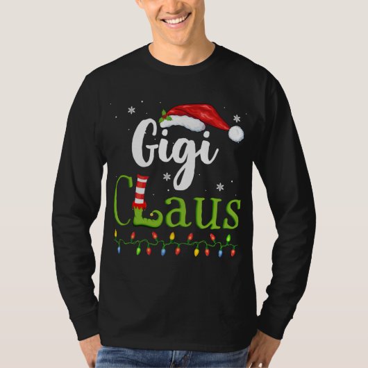 ジジクラウス おもしろい おばあちゃん サンタ パジャマ クリスマス G Tシャツ (正面)