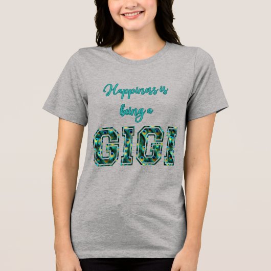 ジジ・ピーコックフェザーの幸せ トライブレンドTシャツ (正面)