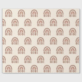 ジジ ボホー レインボー かわいい おばあちゃん ギフト ラッピングペーパー (フラット)