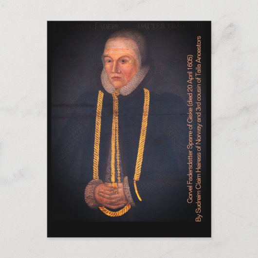 ジスクのゴベル・ファダーダッターのスパーレ（1605年死去） ポストカード (正面)