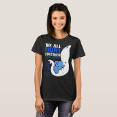 ジストニア認識度我々は一緒にゾウと戦う Tシャツ (正面フル)