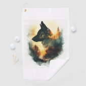 ジストリー・ガイドとしてのドイツの羊飼い ゴルフタオル (インサイチュ)