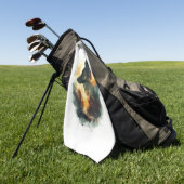 ジストリー・ガイドとしてのドイツの羊飼い ゴルフタオル (グリーン)