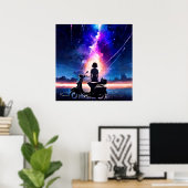 ジズオン天国-イラストレーションアートスタイル ポスター (ホームオフィス)