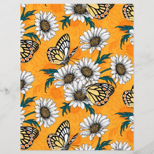 ジゼベルの蝶とデイジーの花 (裏面)