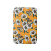 ジゼベルの蝶とデイジーの花 バスマット (正面縦)