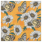 ジゼベルの蝶とデイジーの花 ファブリック (見本)