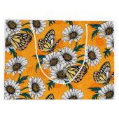 ジゼベルの蝶とデイジーの花 ラージペーパーバッグ (裏面)