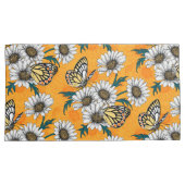 ジゼベルの蝶とデイジーの花 枕カバー (正面右)