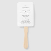 ジゼルクラシックモノグラムエレガントウェディングプログラム ハンドファン (正面)