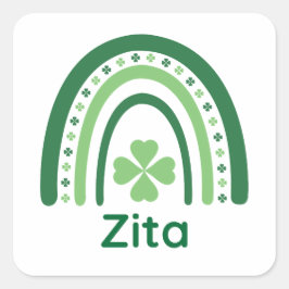 ジタネームクローバーボホーレインボー スクエアシール