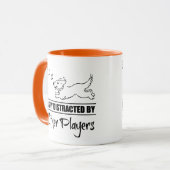 ジターランニング選手に気を取られやすいの犬 マグカップ (正面左)