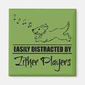 ジターランニング選手に気を取られやすいの犬 マグネット (正面)