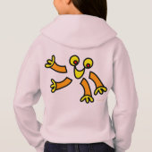 ジッおもしろいプフード付きスウェットシャツ (裏面)