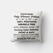 ジッカスタムパ付きパーソナライズされた装飾用クッション写真 クッション (正面)