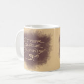 ジッタジュースJunkie – コーヒーアートonラテブラウン。 コーヒーマグカップ (正面左)