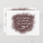 ジッタジュースJunkie – 白のコーヒーアート。 ポストカード (正面/裏面)