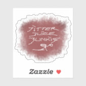 ジッタジュースJunkie – 透明なコーヒーアート。 シール (シート)