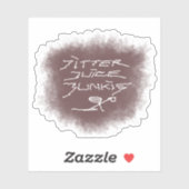 ジッタジュースJunkie – 透明なコーヒーアート。 シール (シート)