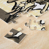 ジットリップ(幻覚体験)のようなピーエイリアンダズグリーン歯 ジグソーパズル (側面)