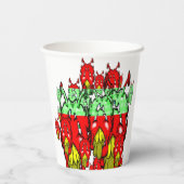 ジットリップ（幻覚体験）のようなピーエイリアンダズグリーン歯 紙コップ (裏面)