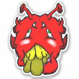 ジットリップ（幻覚体験）のようなピーエイリアンDazs黄色い歯ステッカー シール