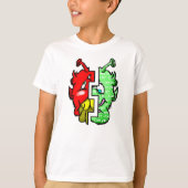 ジットリップ（幻覚体験）のようなピーエイリアンDazs 2-顔Gre/Re k Tシャツ (正面)