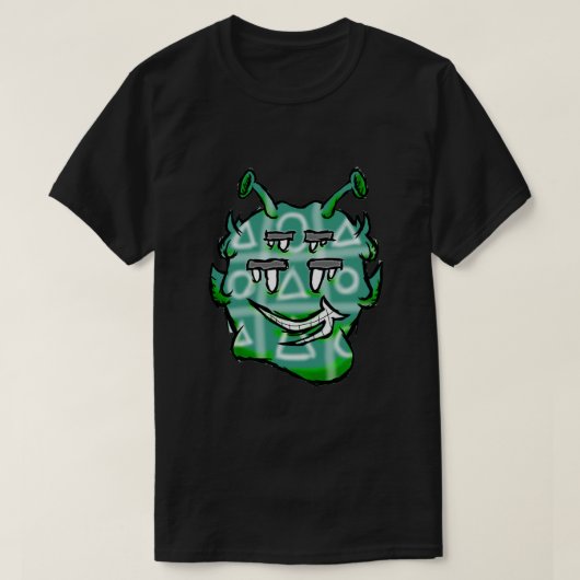 ジットリップ（幻覚体験）のようなピーエイリアンDazs XOXO Tシャツ (デザイン正面)