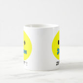 「ジッパーそれ顔のマグ コーヒーマグカップ (中央)