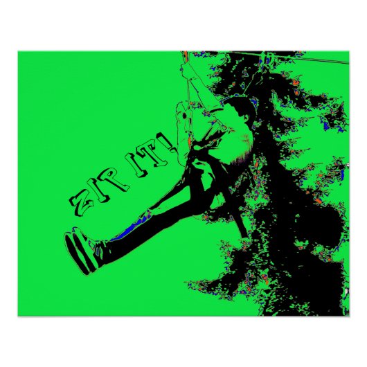 ジッパーだ！- Ziplineライダーポスター ポスター (正面)