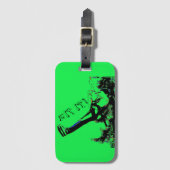 ジッパーだ！- Zipline Rider ラゲッジタグ (正面縦)