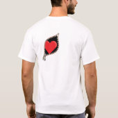 ジッパーのハート Tシャツ (裏面)