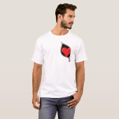 ジッパーのハート Tシャツ (正面フル)