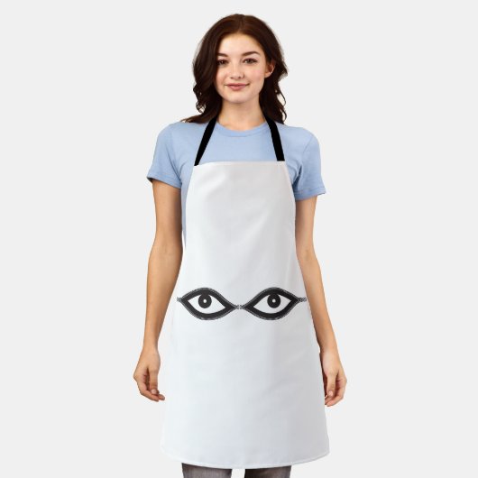 ジッパーの目 エプロン (着用した状態)