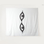 ジッパーの目 タペストリー (正面(横))