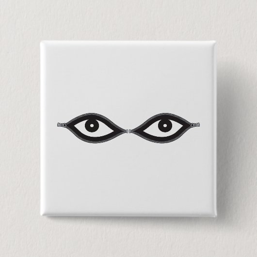 ジッパーの目 缶バッジ (正面)