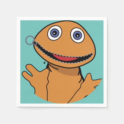 ジッパーの虹 | 1070クラシック Chatty People T-Shi スタンダードカクテルナプキン (正面)