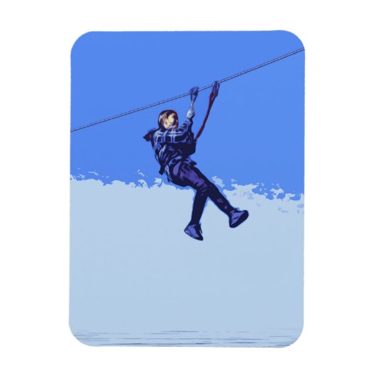 ジッパーは私の事である – Zipline Rider マグネット (縦)
