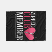 ジッパークラブメンバーハート病認識度レッドヘア フリースブランケット (正面(横))